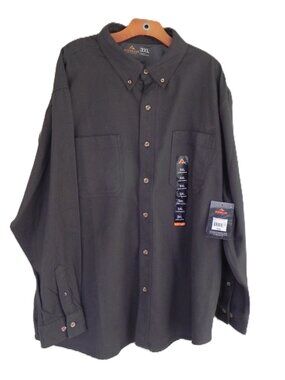 NWT Ridgecut Toughwear Men's 3XL Green Flannel Plaid Button-Up Shirt Long Sleeve